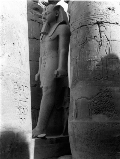 Statue of Rameses II, Luxor Temple, from an album containing 206 photographs compiled by Major W.H.J. Sale, 1940-43 by English Photographer